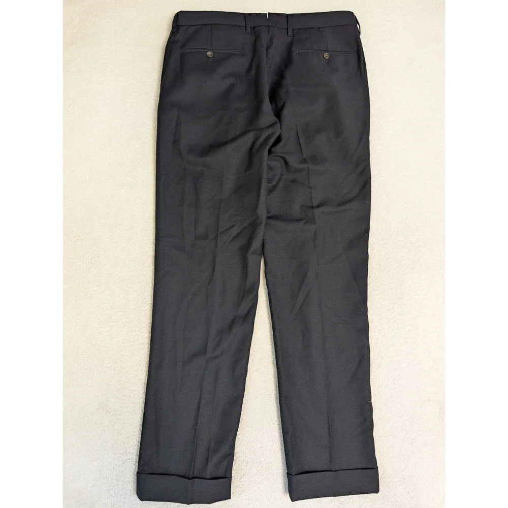 NEW Polo Ralph Lauren Men's 36X32 Wool Blend Cuffed‎ Pants Deep Navy Blue NWT